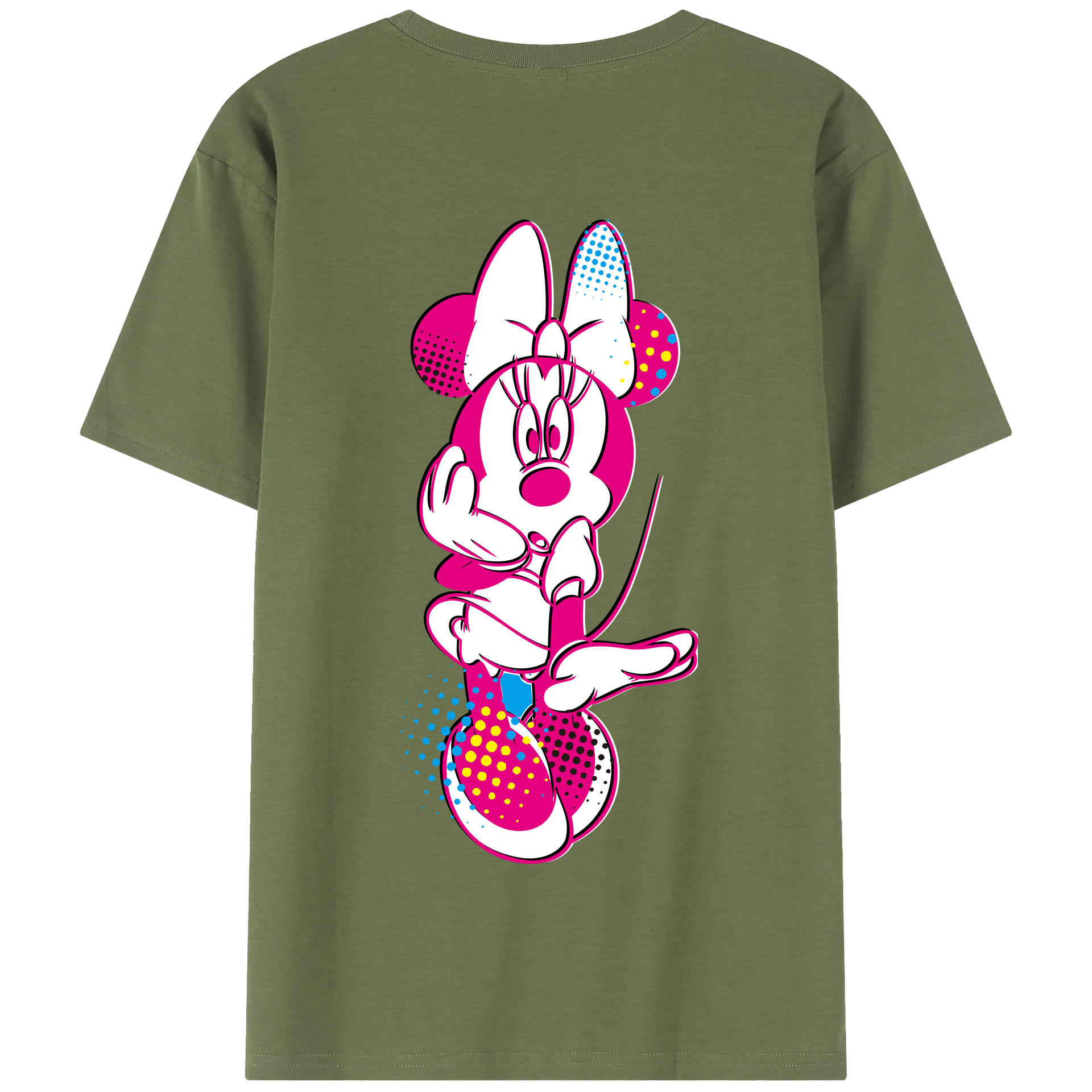 （画像用） ミッキーマウス Mickey Mouse 綿100％半袖Tシャツ（背面プリント）